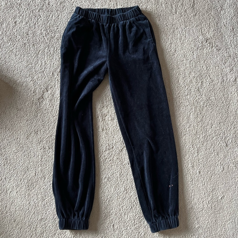 Brandy Melville/ John galt navy velour/velvet sweatpants